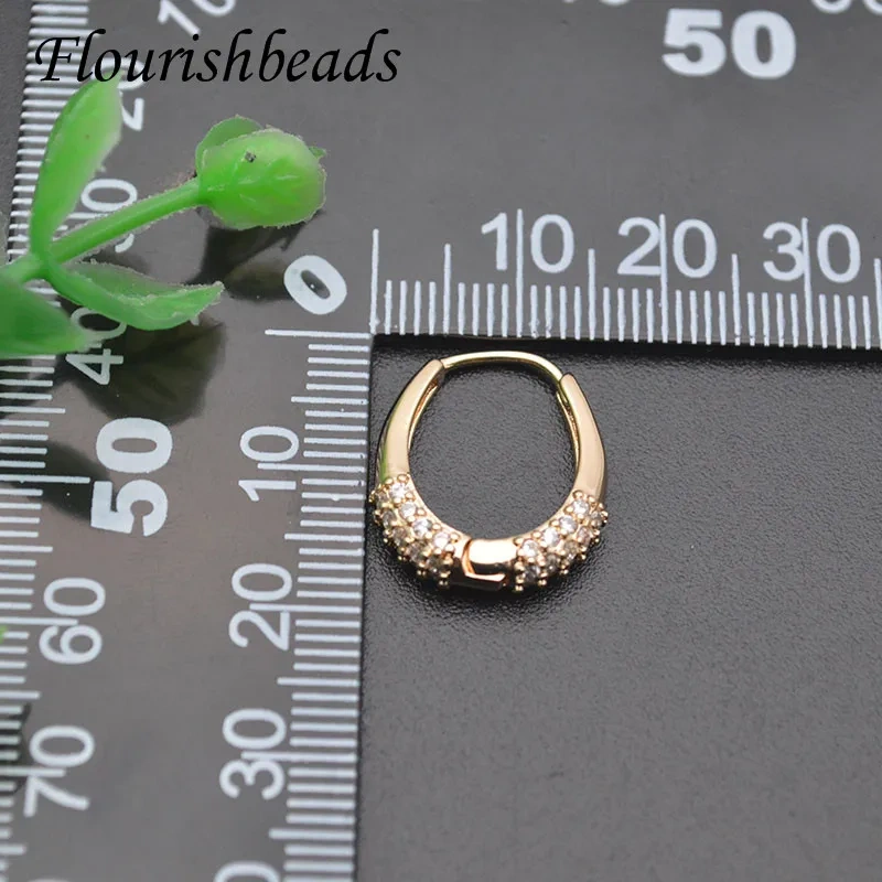 Beautiful Design Gold Color Paved CZ Beads Earring Hooks Handmade Ear Wire Accessories Jewelry Material Supplies 20pcs/lot