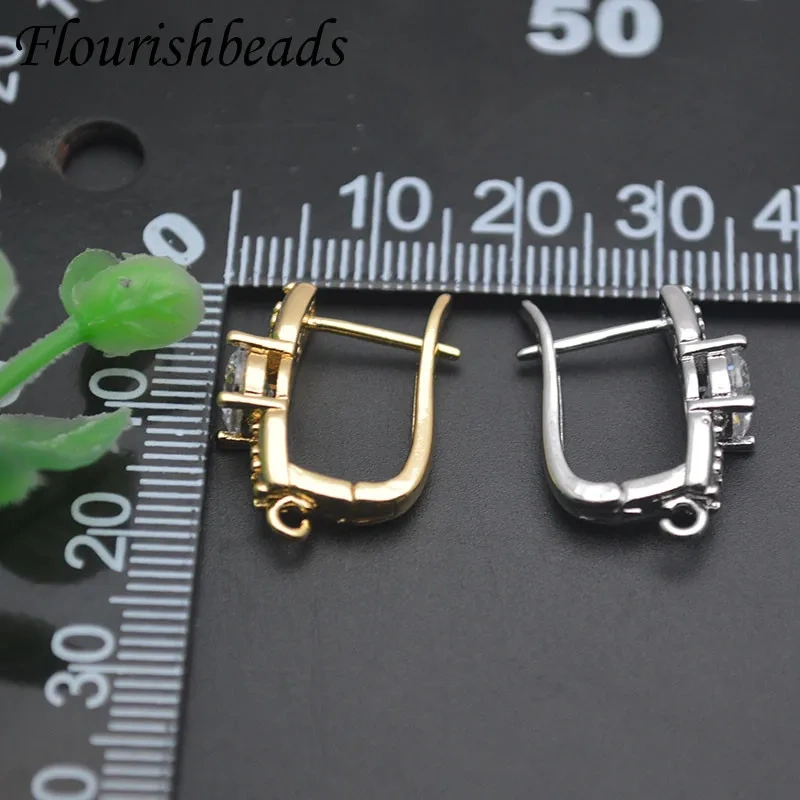 Real Gold Plated Jewelry Findings Schwenzy Earring Hooks Clasp  Accessories for Women DIY Jewelry Earrings Making 30pcs/lot