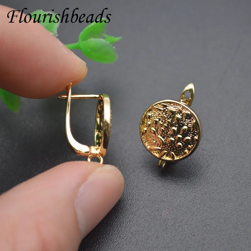 Jewelry Findings Nickel Free Gold Plated Round Earring Hooks Fixtures Shvenzy for DIY Dangle Earrings Accessories