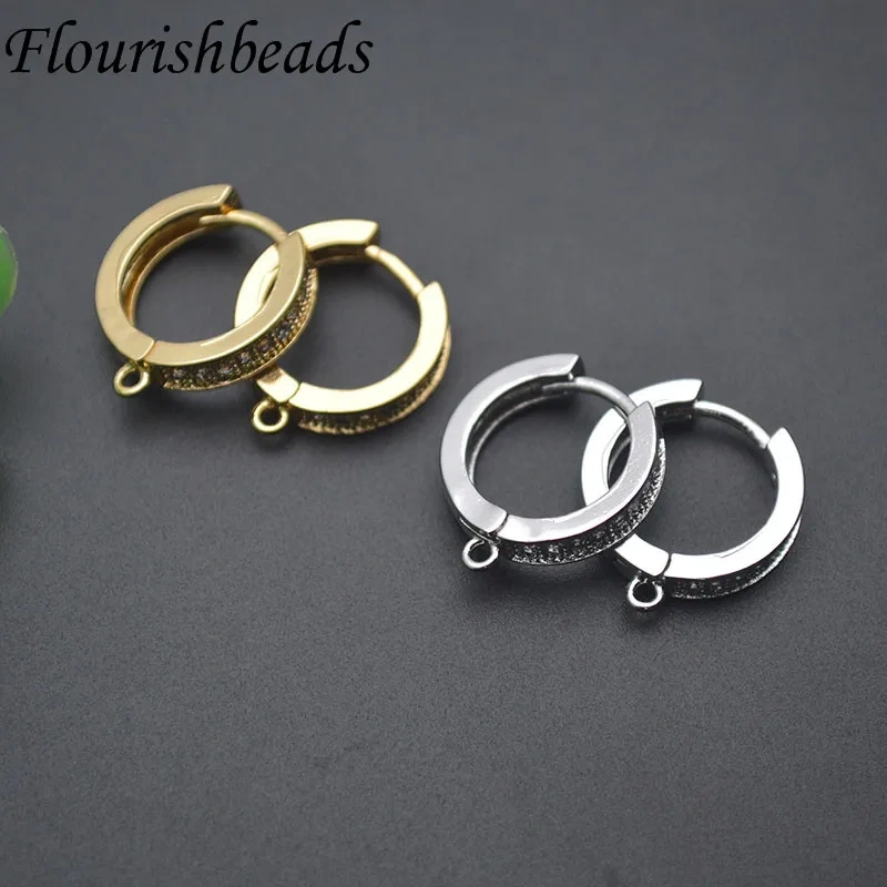 15mm Round Basic Hoop Earring Findings Leverback Earrings Hooks Clasp for Women DIY Fashion Dangle Earring Making 30pcs/lot
