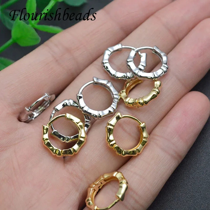 14x15mm Gold Plated Geometric Shape Circle Earrings Hoop for Women Girl Daily Accessories 30pcs/lot