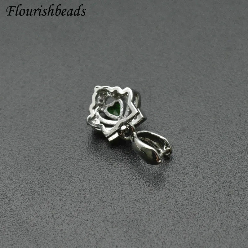 30pcs Handicraft Jewelry Clamp Pinch Clip Bail Charms Hooks Accessories for Women Gems Earrings Necklace Jewelry Making