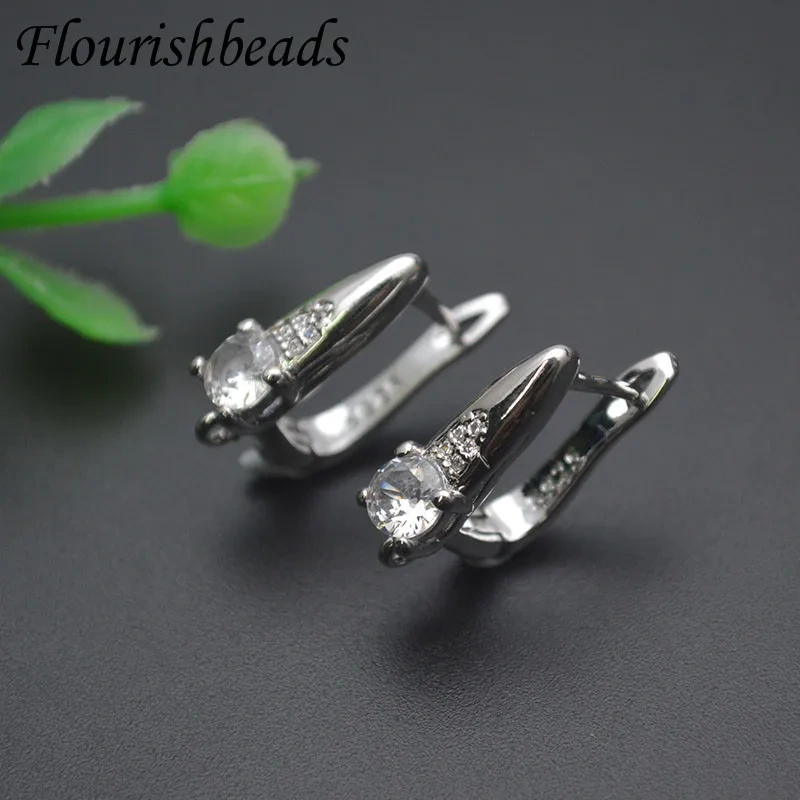 Jewelry Findings Women Handmade DIY Earrings Accessories Silver Color Basic Earring Hooks Fixture Shvenzy 30pcs/lot