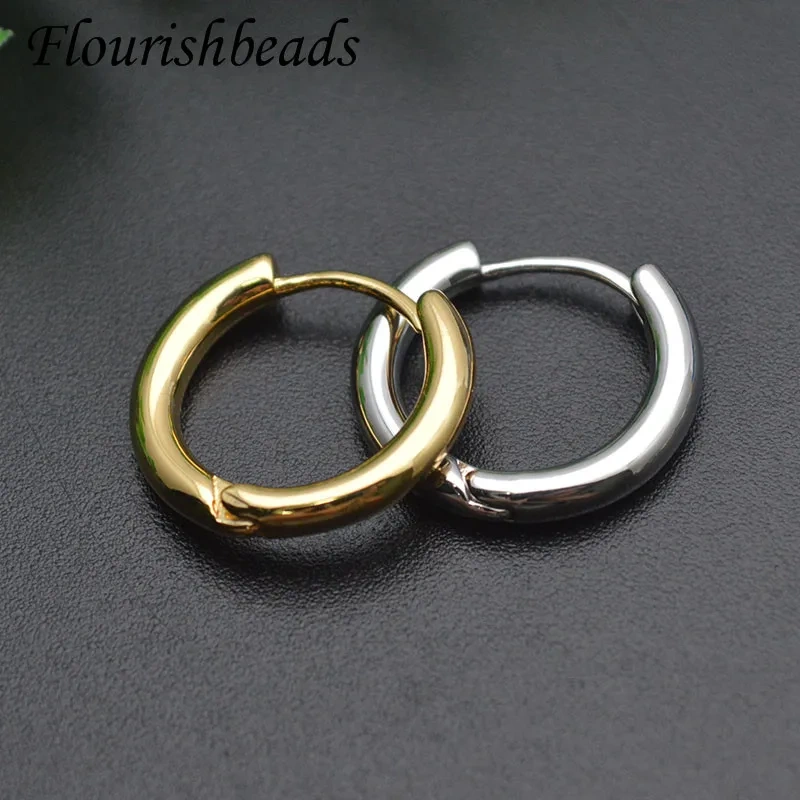 16mm/20mm Quality Nickel Free Gold Color Plain Metal Brass Round Earring Hooks DIY Jewelry Findings 30pcs/lot