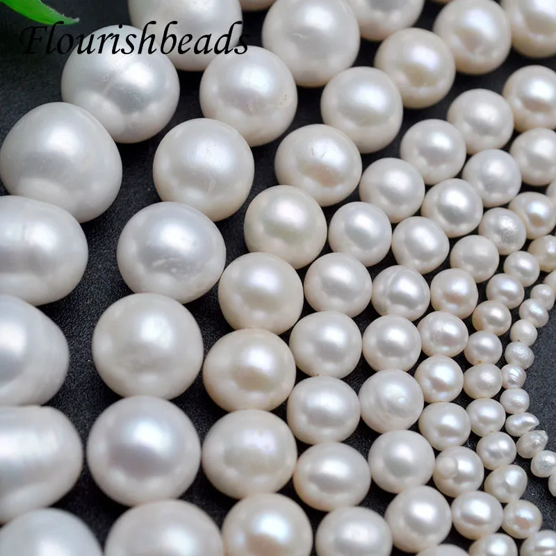 Wholesale 2.5-11mm Natural Freshwater Pearl  Round Loose Beads for Jewelry Making DIY Necklace Bracelet 2 Strands/lot