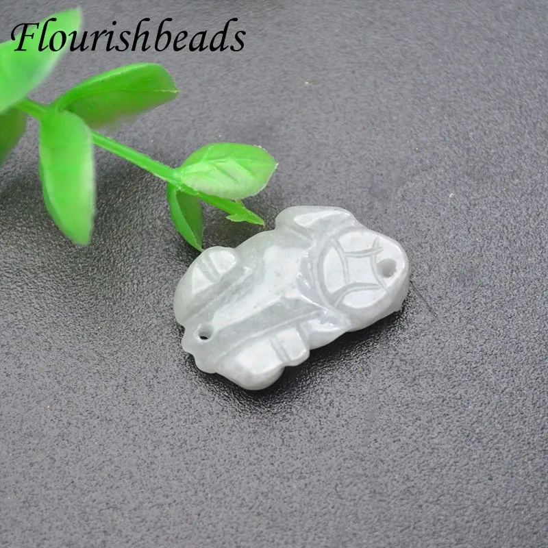 13x20mm Natural Jade Stone Carved Carved Pixiu Pendant Fit Necklace Making Increase Luck with The Opposite Sex Jewelry 5pcs