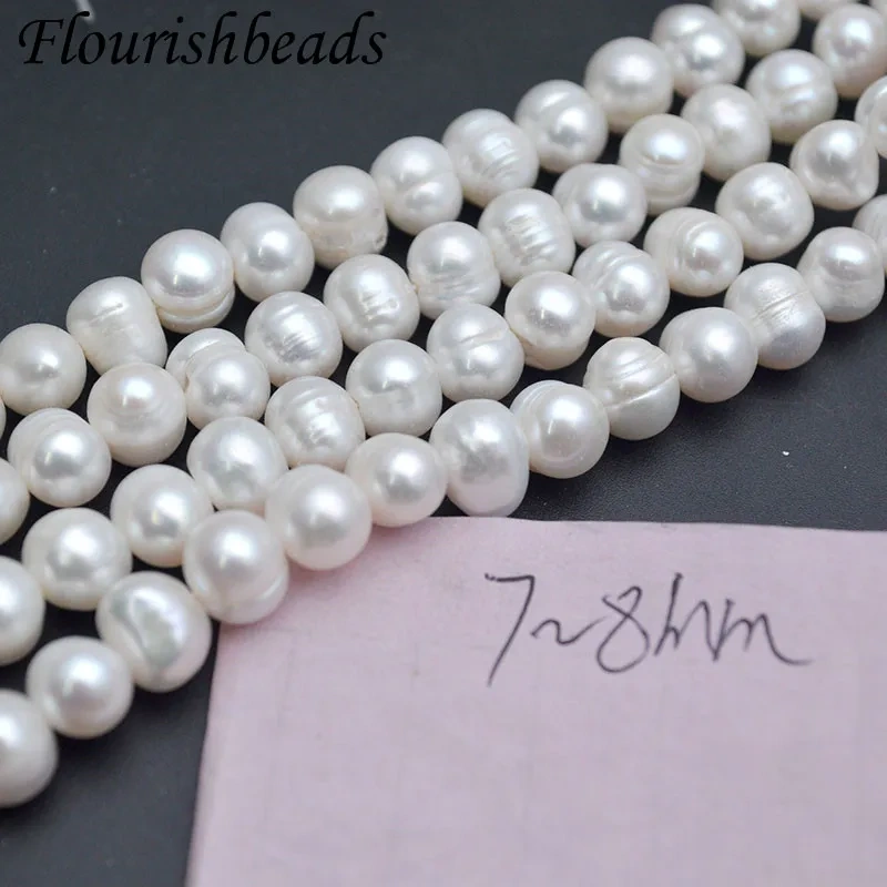 Wholesale 5~11mm White Natural Freshwater Pearls Potato Shapa Oval Round Loose Beads Baroque Beaded for DIY Jewelry Making