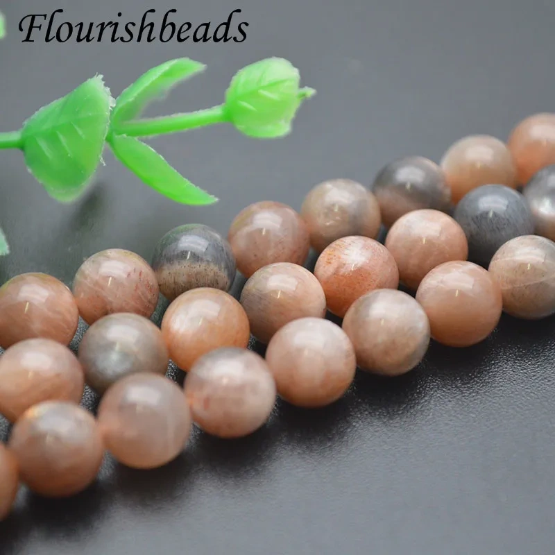 Wholesale 5 strands/lot Natural Gray Black Gold Sunstone Round Loose Beads 6mm 8mm 10mm