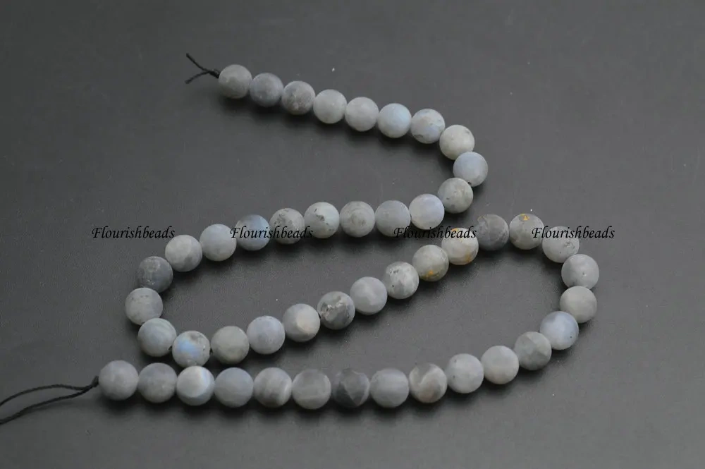 4mm~12mm Matte Dull Polished Natural Labradorite Stone Round Loose Beads DIY Jewelry making materials
