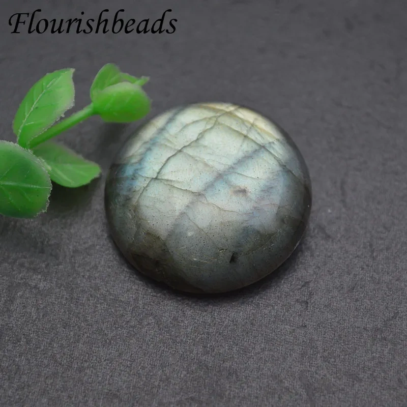 1pc Multiple Size Shiny Natural Labradorite Cabochon Bead Round Loose Beads for Jewelry Making
