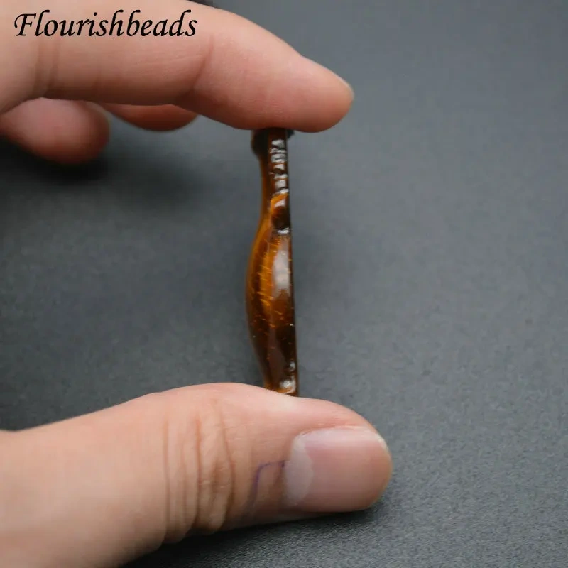 Unique Design Natural Tiger Eye Gemstone Vase Shape Pendants Necklace Adjustable Cord Jewelry Party Gift