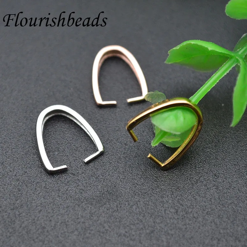 10pcs S925 Silver Pendant Clips Pinch Bail Clasps Buckle Charm Necklace Connector Hook Connector for DIY Jewelry Making Parts