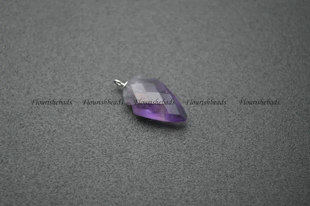 9x15mm Small Size Cute Arrow Shape Faceted Natural Stone Pendant ( Lapis / Crystal / Amethyst / Amazonite / Aquamarine  Etc)