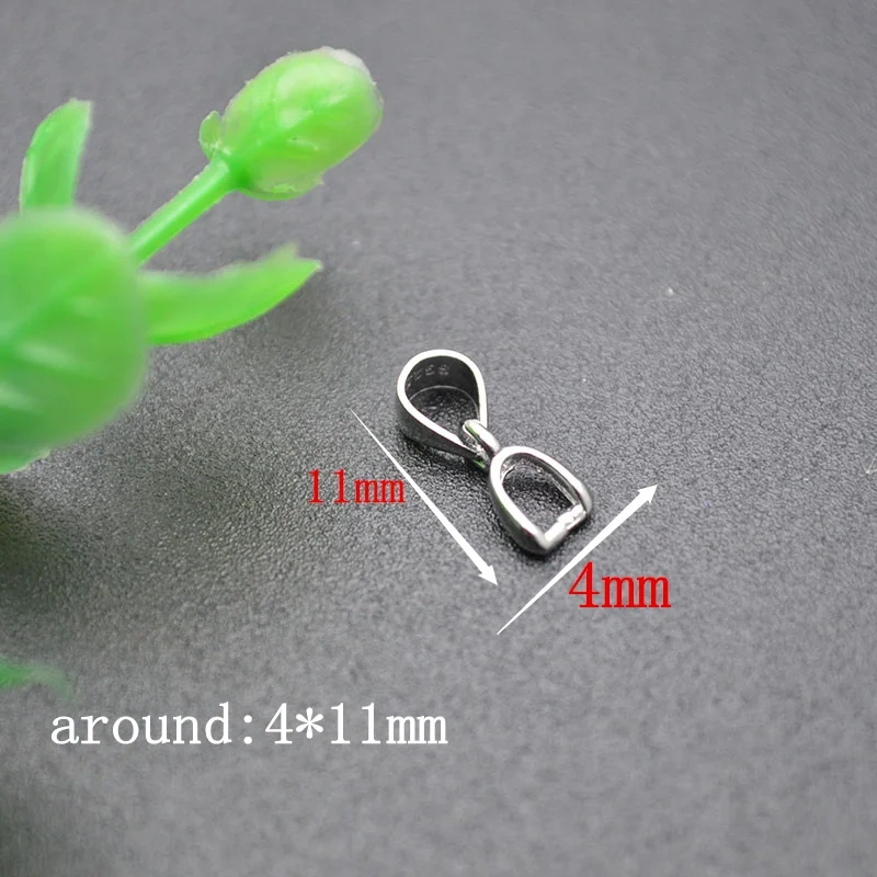 30pc/lot S925 Silver Melon Seeds Buckle Charm Connector Bale Pinch Clasp Clips Pendant Clasps Hook Supplies For Jewelry Findings