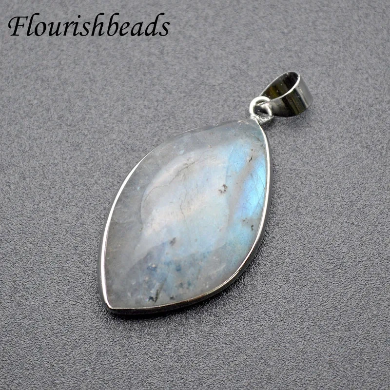 Natural Irregular Crystal Labradorite Pendant  Healing Stone Meditation Pendants for DIY Jewelry Necklace 5pcs/lot