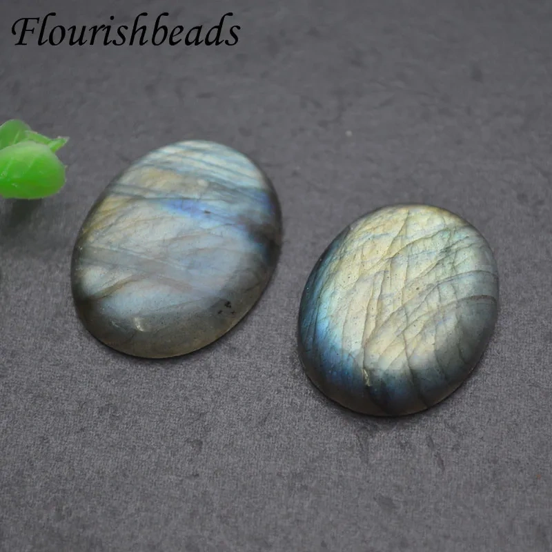 1pc Multiple Size Shiny Natural Labradorite Cabochon Bead Round Loose Beads for Jewelry Making