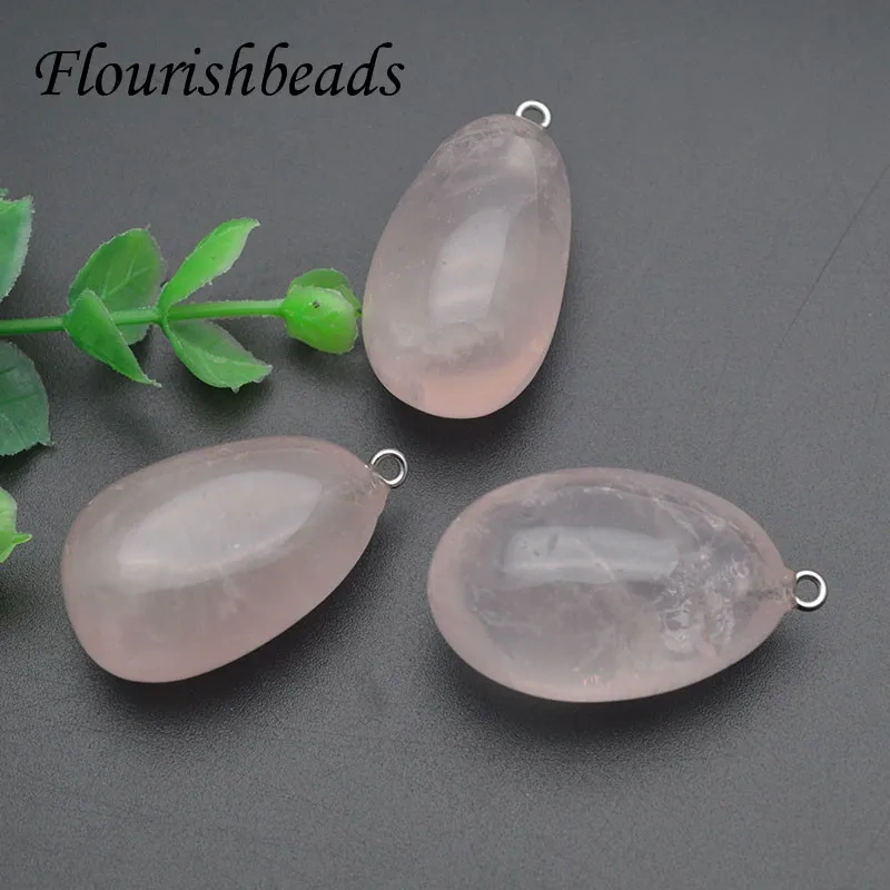Natural  Amethyst Rose Quartz Crystal Drop Shape Pendant for Jewelry Making 10pcs/lot