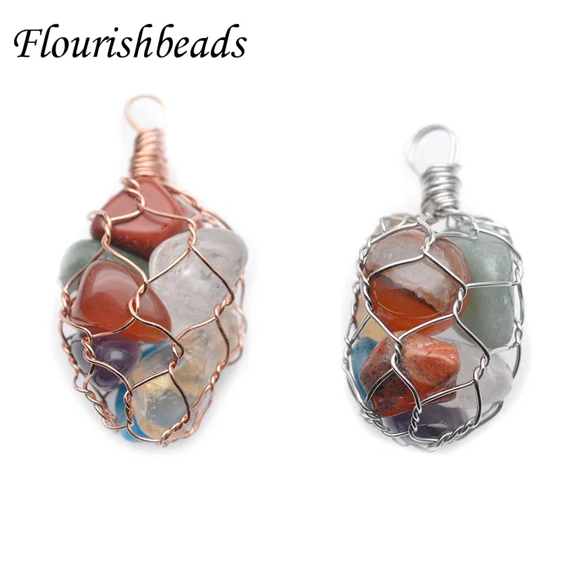7 Chakra Healing Crystal Pendant Wire Winding Charms for Yoga Energy  Couple Pendant Necklace Jewelry Making