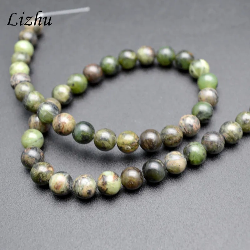 8mm Natural New Green Australia Jade Stone Round Beads DIY Jewelry Making