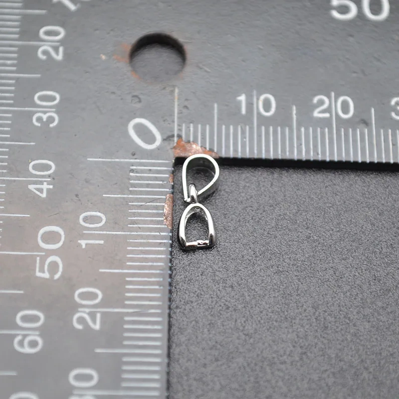 30pc/lot S925 Silver Melon Seeds Buckle Charm Connector Bale Pinch Clasp Clips Pendant Clasps Hook Supplies For Jewelry Findings