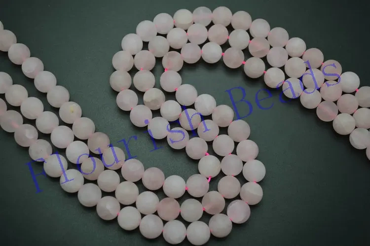 4mm~12mm High Quality Matte Natural Rose Quartz Dull Polished Stone Round Loose Beads DIY Jewelry Necklace Making Materials