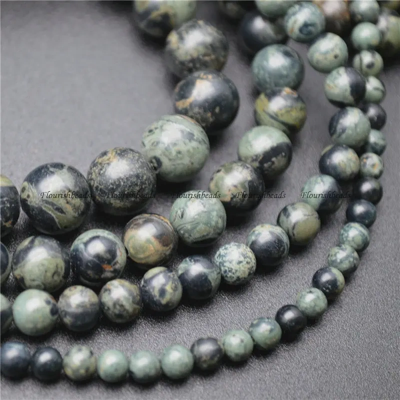 4mm 6mm 8mm 10mm Natuarl Kambaba Jasper Agate Stone Matte Round Beads Jewelry Making Smooth Loose Beads 5 Strands