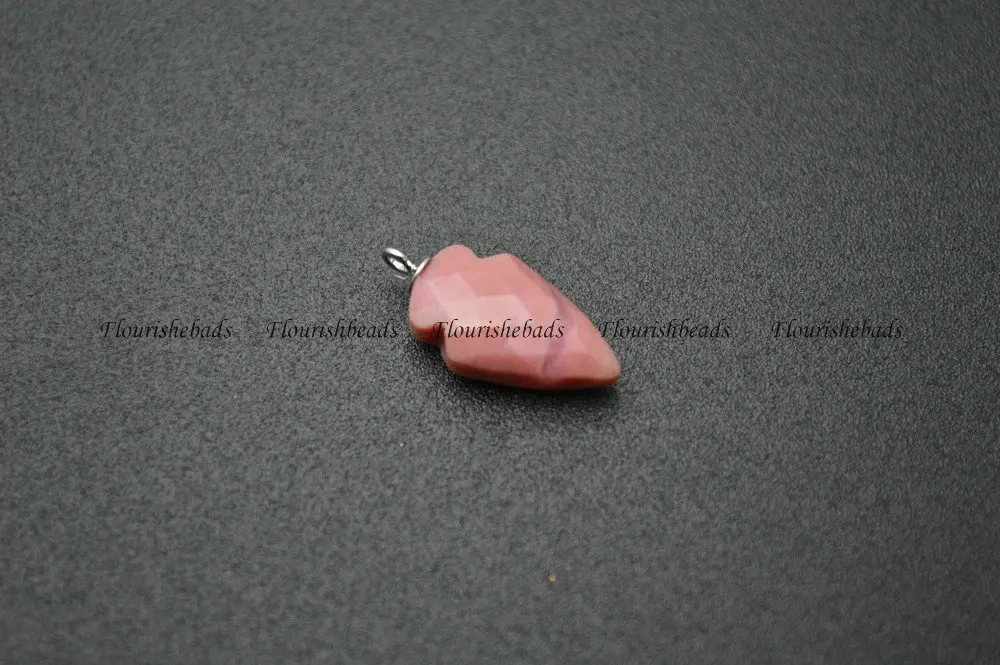 9x15mm Small Size Cute Arrow Shape Faceted Natural Stone Pendant ( Lapis / Crystal / Amethyst / Amazonite / Aquamarine  Etc)
