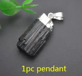 Wholesale 5pcs/lot  Irregular Raw Black Tourmaline Rough Pendant Necklace for Woman and Man Gift Fashion Jewelry