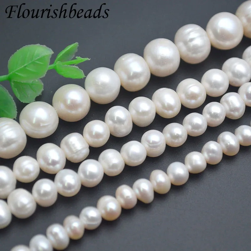 Wholesale 5~11mm White Natural Freshwater Pearls Potato Shapa Oval Round Loose Beads Baroque Beaded for DIY Jewelry Making
