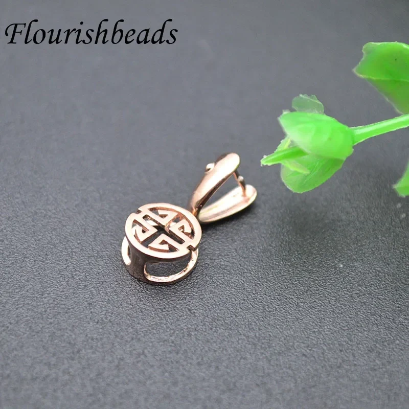 High Quality 925 Sterling Silver Pinch Clip Bail Clasps Hooks Connector Silver Color Clip for Necklace Pendant DIY Accessories