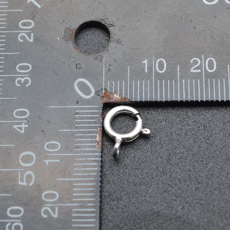 30pc/ Lot S925 Silver Round Claw Spring Rings Clasps Hooks 8mm 10mm for Necklace Bracelet Connectors DIY Jewelry Making Supplies