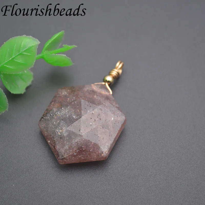 Natural Gemstone Faceted Star Shape Pendant Amethyst Lapis Crystal Green Aventurine Charms DIY Healing Meditation Jewelry Gifts