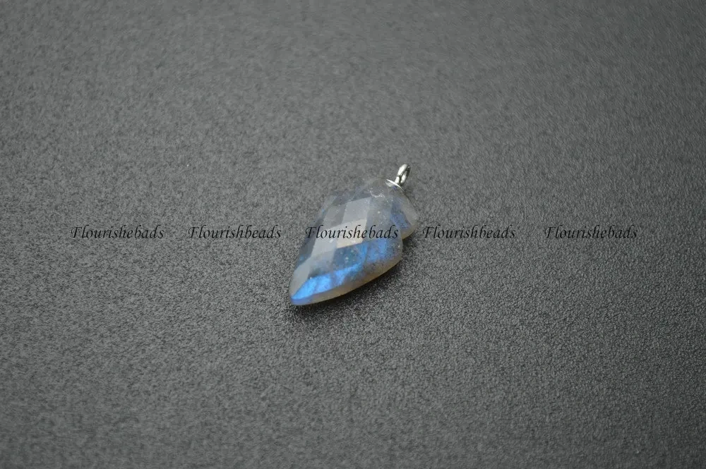 9x15mm Small Size Cute Arrow Shape Faceted Natural Stone Pendant ( Lapis / Crystal / Amethyst / Amazonite / Aquamarine  Etc)
