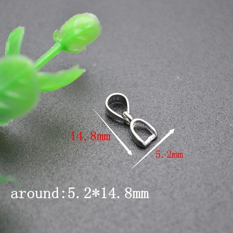 30pc/lot S925 Silver Melon Seeds Buckle Charm Connector Bale Pinch Clasp Clips Pendant Clasps Hook Supplies For Jewelry Findings