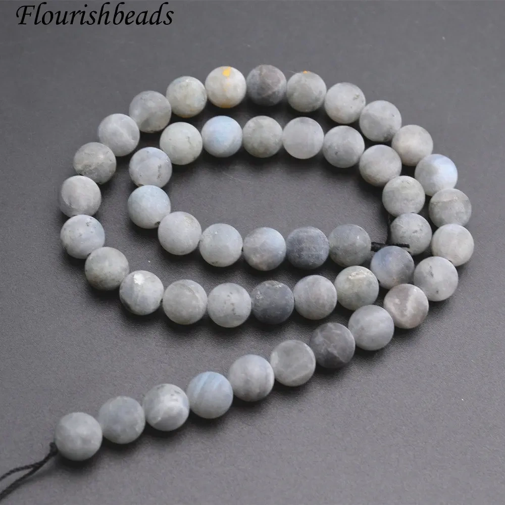 4mm~12mm Matte Dull Polished Natural Labradorite Stone Round Loose Beads DIY Jewelry making materials