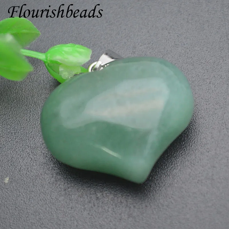 20x23mm New Design Fashion Natural Stone Heart Love Shape Charms Pendants for DIY Necklace Women Jewelry Making Supplies