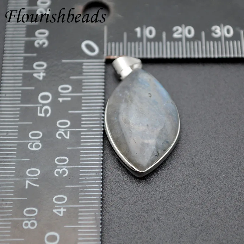 Natural Irregular Crystal Labradorite Pendant  Healing Stone Meditation Pendants for DIY Jewelry Necklace 5pcs/lot