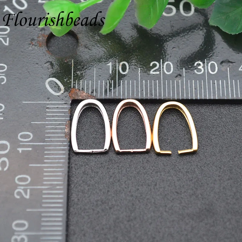 10pcs S925 Silver Pendant Clips Pinch Bail Clasps Buckle Charm Necklace Connector Hook Connector for DIY Jewelry Making Parts
