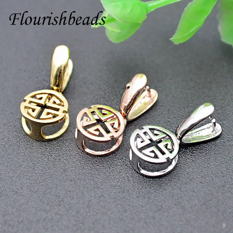 High Quality 925 Sterling Silver Pinch Clip Bail Clasps Hooks Connector Silver Color Clip for Necklace Pendant DIY Accessories