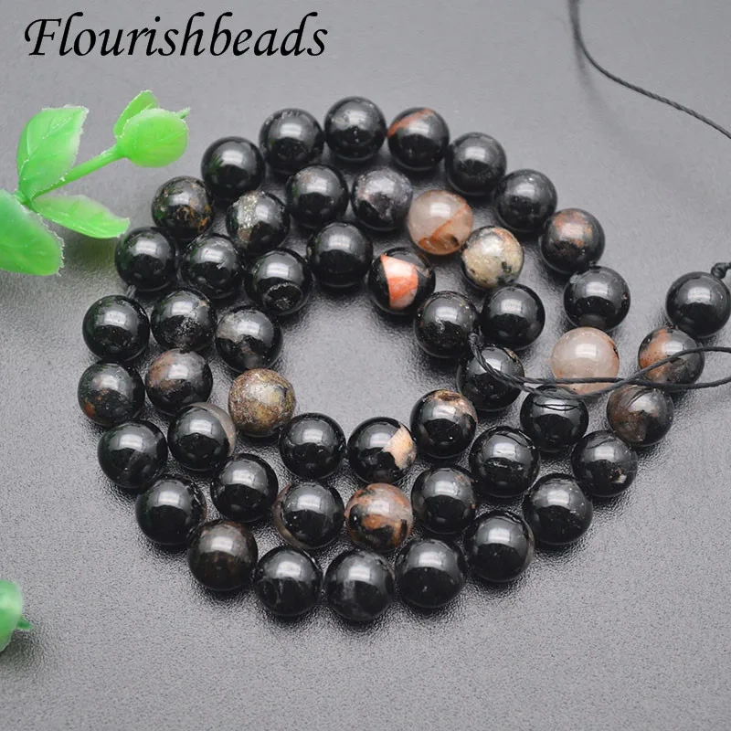 Wholesale 5 strands/lot Natural Gray Black Gold Sunstone Round Loose Beads 6mm 8mm 10mm