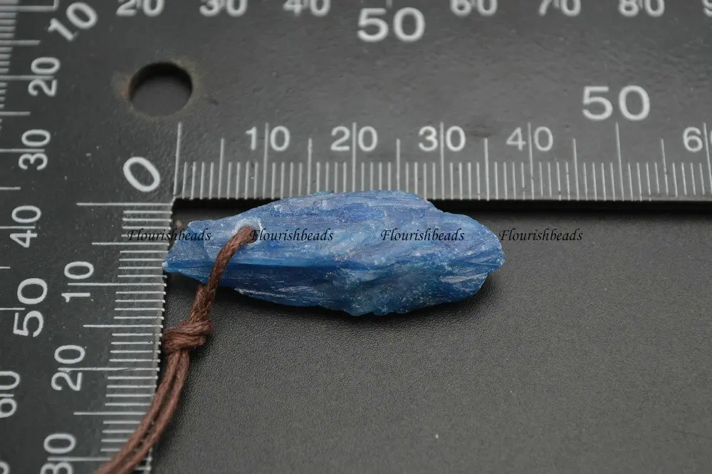 Wholesale Natural Gemstone Rough Stone Kyanite Pendants  for DIY Necklace Jewelry Making 10pc Per Lot