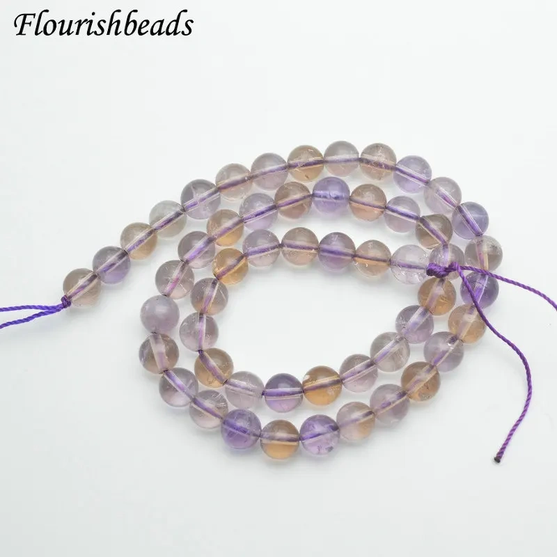6mm 8mm 10mm High Quality Mix Color Natural Amethyst Round Beads Jewelry Making Earrings Necklace Stone Loose Beads 5 Strands