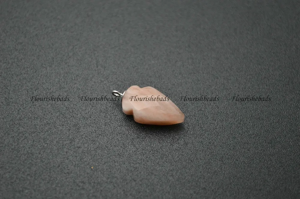 9x15mm Small Size Cute Arrow Shape Faceted Natural Stone Pendant ( Lapis / Crystal / Amethyst / Amazonite / Aquamarine  Etc)