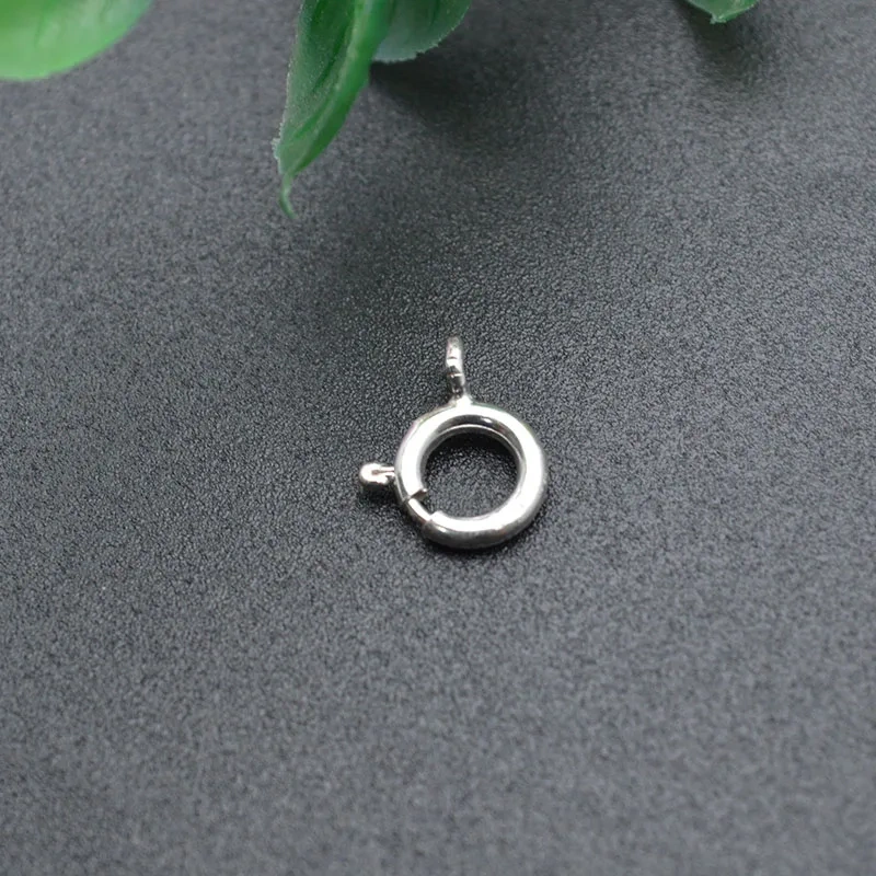 30pc/ Lot S925 Silver Round Claw Spring Rings Clasps Hooks 8mm 10mm for Necklace Bracelet Connectors DIY Jewelry Making Supplies