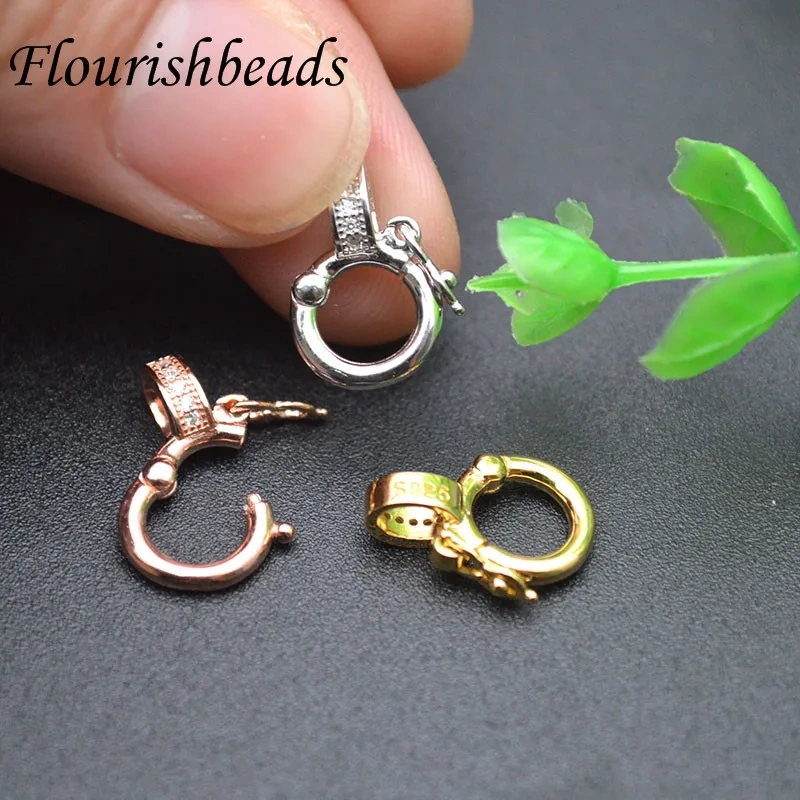 5pc/Lot  Best Quality S925 Silver Sailor Clasps Connector Charm Fit Bracelets End Clasps DIY Jewelry Making Findings