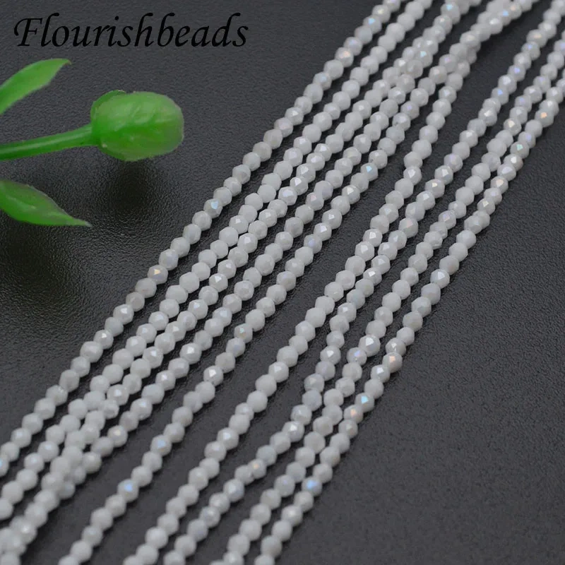 Wholesale Multi Color 2mm Faceted Glass Crystal Quartz Round Beads for Jewelry Making DIY Bracelet Necklace 100strand/lot