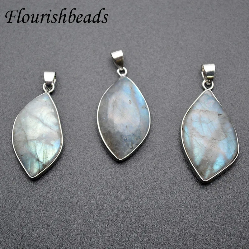 Natural Irregular Crystal Labradorite Pendant  Healing Stone Meditation Pendants for DIY Jewelry Necklace 5pcs/lot
