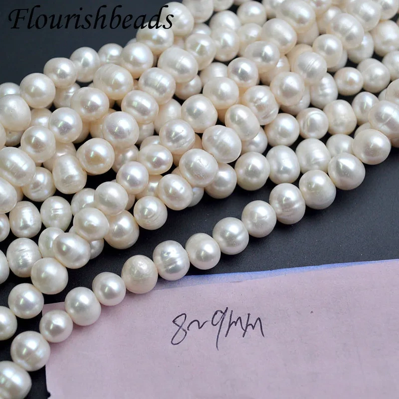 Wholesale 5~11mm White Natural Freshwater Pearls Potato Shapa Oval Round Loose Beads Baroque Beaded for DIY Jewelry Making