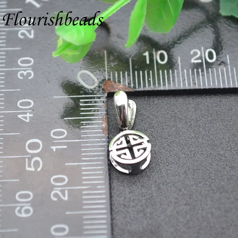 High Quality 925 Sterling Silver Pinch Clip Bail Clasps Hooks Connector Silver Color Clip for Necklace Pendant DIY Accessories