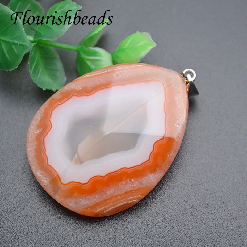 3pcs Natural Stone Green Aventurine White Crystal Quartz Pendant for DIY Jewelry Necklace Making